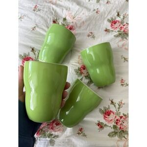 Starbucks x Aida Wavy Ceramic Tumbler Set Green Dopamine Decor Cottagecore Mug
